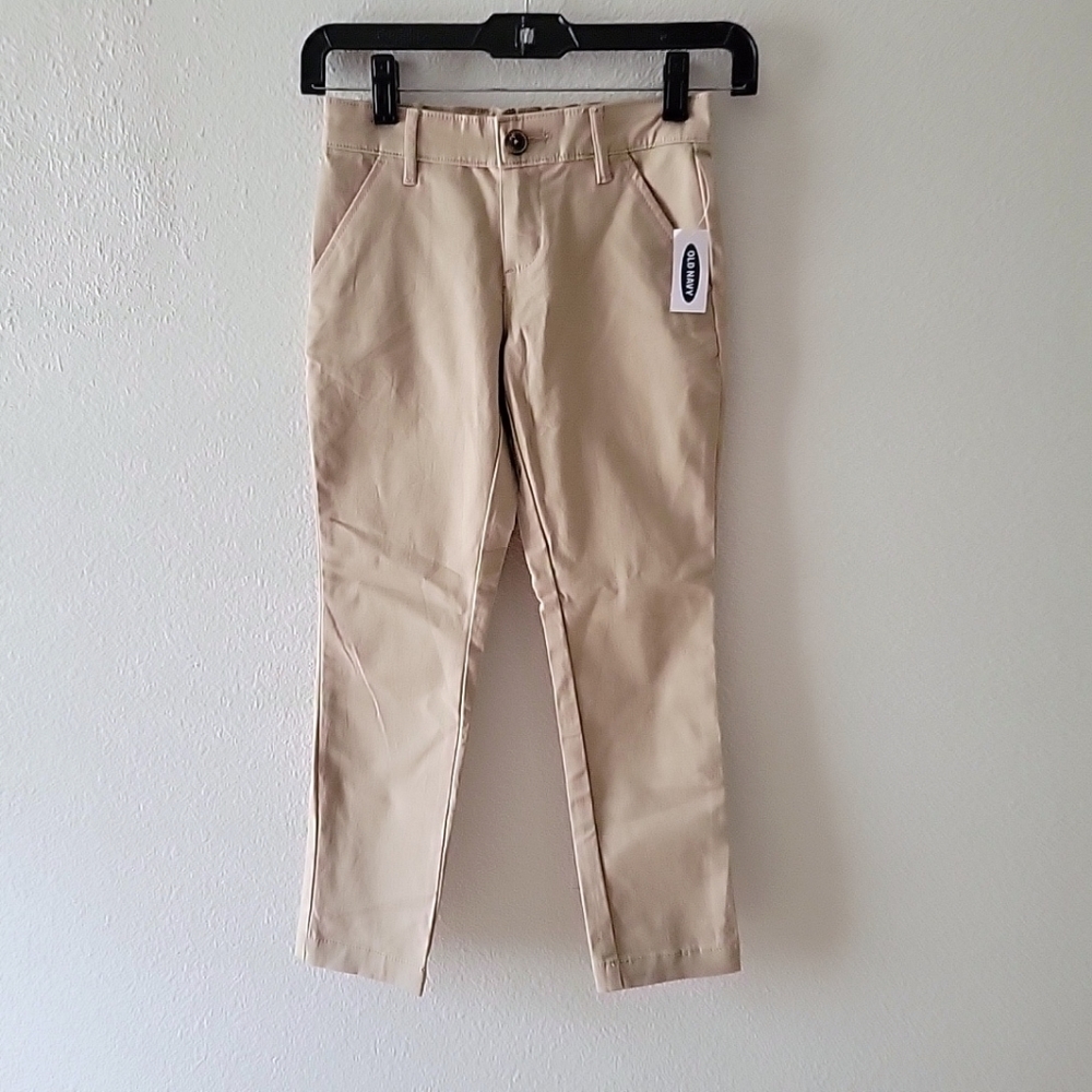 Old Navy Girl's Tan Skinny Uniform Pants  Sz 8